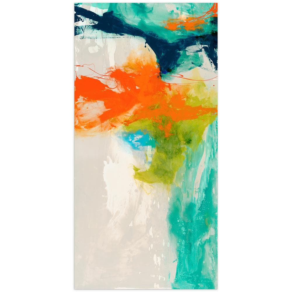 Tidal Abstract Red and White Tempered Glass Wall Art