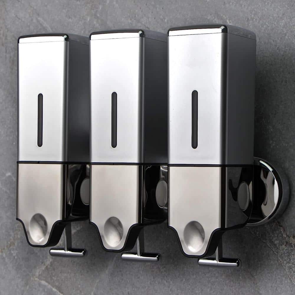 Dyiom 3 x 500ml per Cup Wall Mounted Manual Soap Dispenser