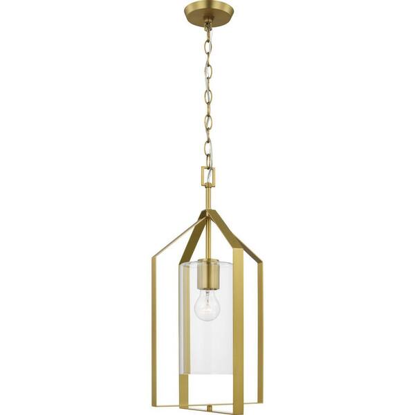 Progress Lighting Vertex 4-Light Brushed Gold Modern/Contemporary Geometric Medium Hanging Pendant Light
