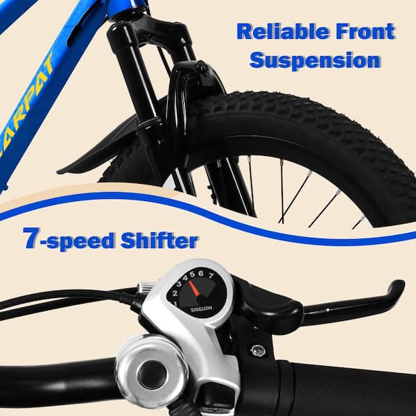 Cesicia 20 in. Steel Mountain Bike with 7 Speed and Front