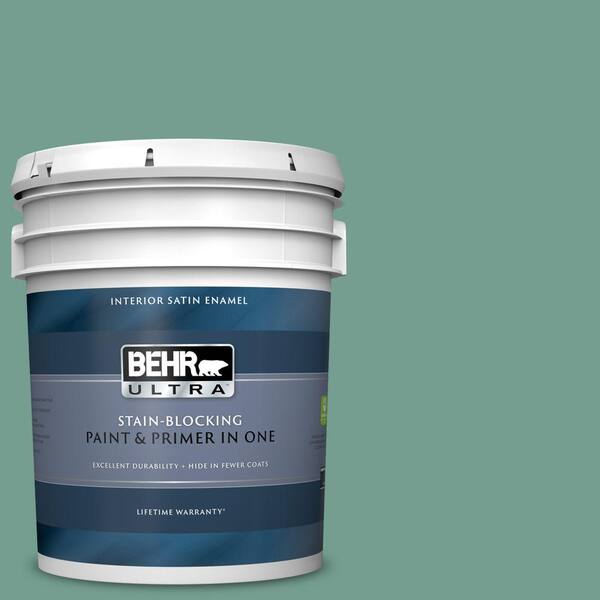 BEHR ULTRA 5 gal. #M430-5 Regal View Satin Enamel Interior Paint and Primer in One