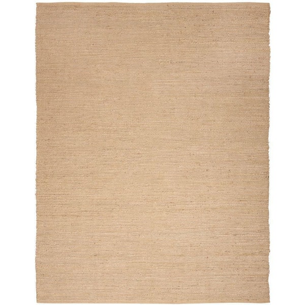 Nourison Natural Jute Bleached 8 ft. x 10 ft. Solid Contemporary Area Rug