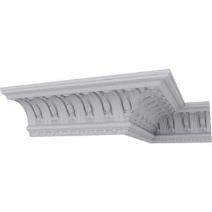 SAMPLE - 9-1/8 in. x 12 in. x 7-3/8 in. Polyurethane Raymond Crown Moulding