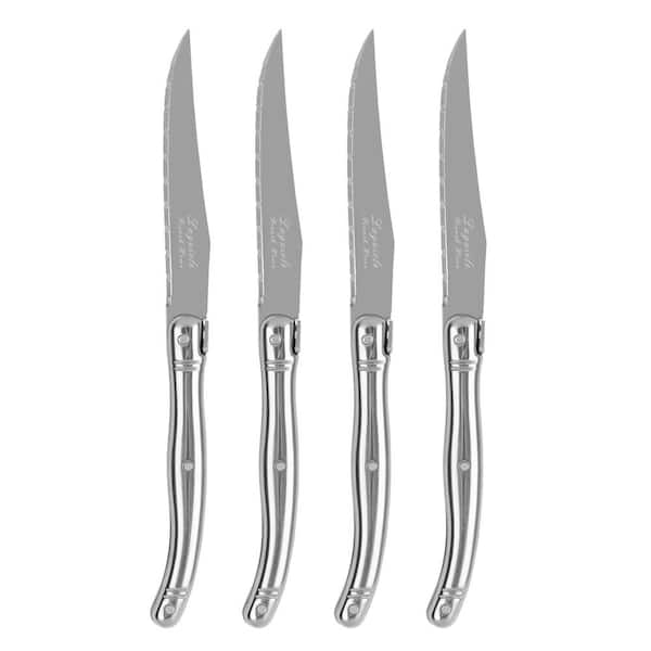 Laguiole Connoisseur 4-Piece Steak Knife Set with Stainless-Steel Handles