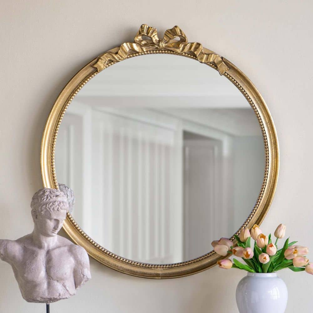 装飾的なゴールド木製ミラー Amazon.com: Jesantab Gold Wall Mirrors Decorative, 32” Large