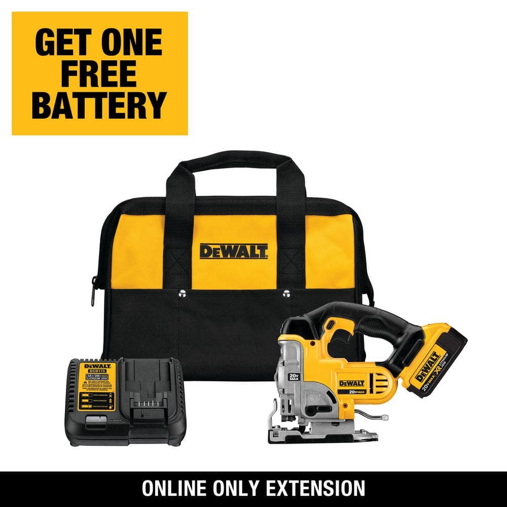 DEWALT 20V MAX Cordless Jig Saw With (1) 20V 4.0Ah Battery DCS331M1 ...