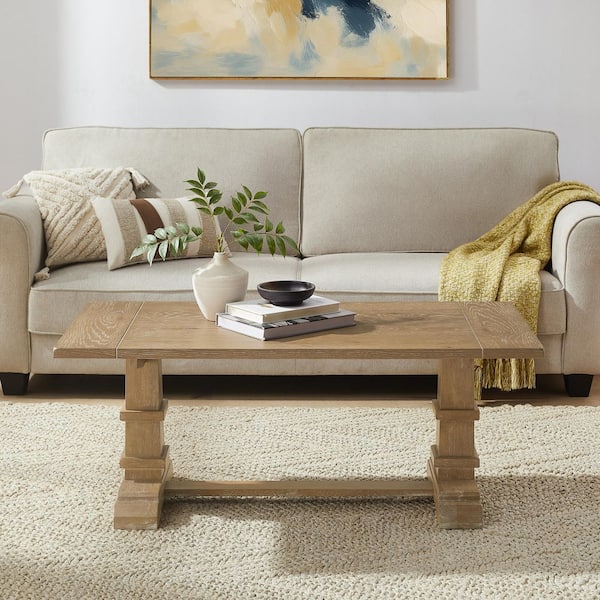 Joanna 47.25 in. Rustic Brown Rectangle MDF Coffee Table