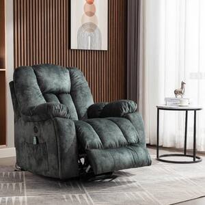 40.6" W Grey Oversize Power Lift Recliner Chair with Massage and Heating