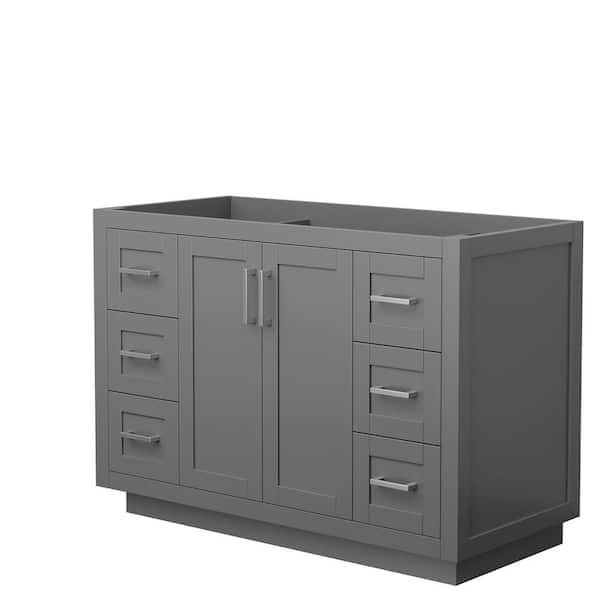 Wyndham Collection Miranda 47.25 in. W x 21.75 in. D Single Bath Vanity Cabinet Only in Dark Gray