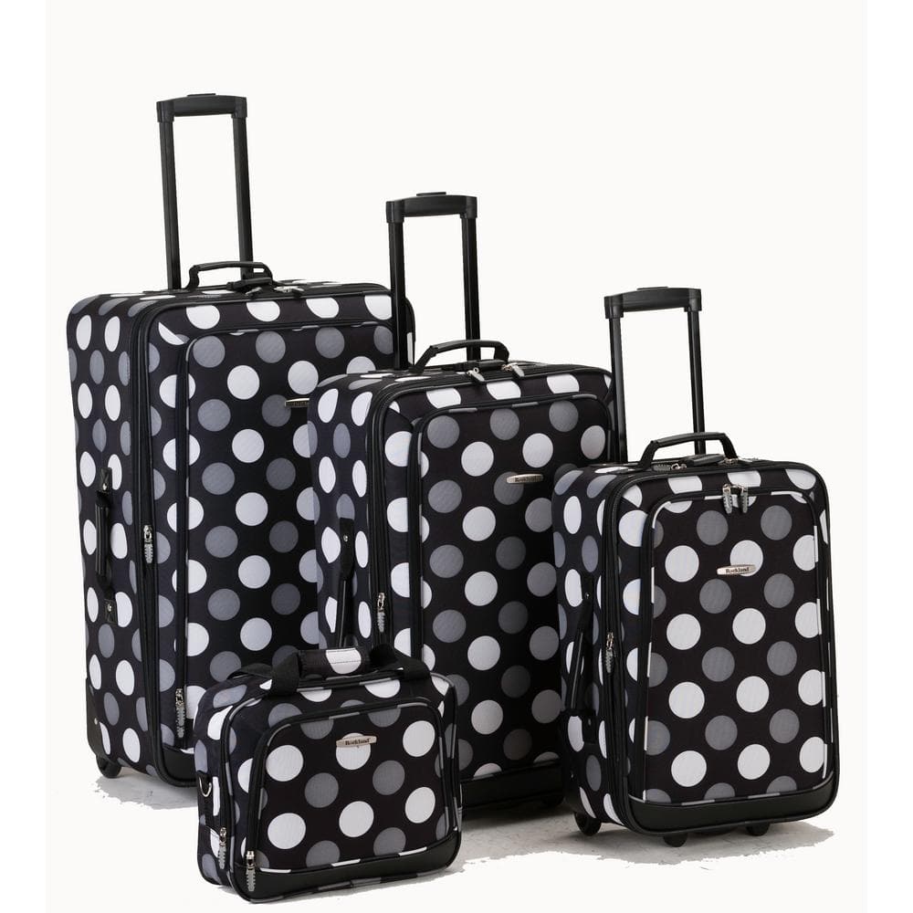 polka dot luggage set