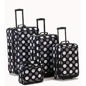 Escape Expandable Luggage 4-Piece Softside Luggage Set, New Black Dot