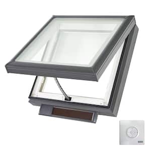 22-1/2 in. x 22-1/2 in. Solar Powered Fresh Air Venting Curb-Mount Skylight with Impact Low-E3 Glass