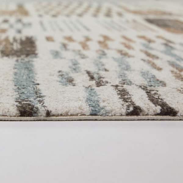 Belli Cream 5 ft. 3 in. x 7 ft. Geometric Area Rug