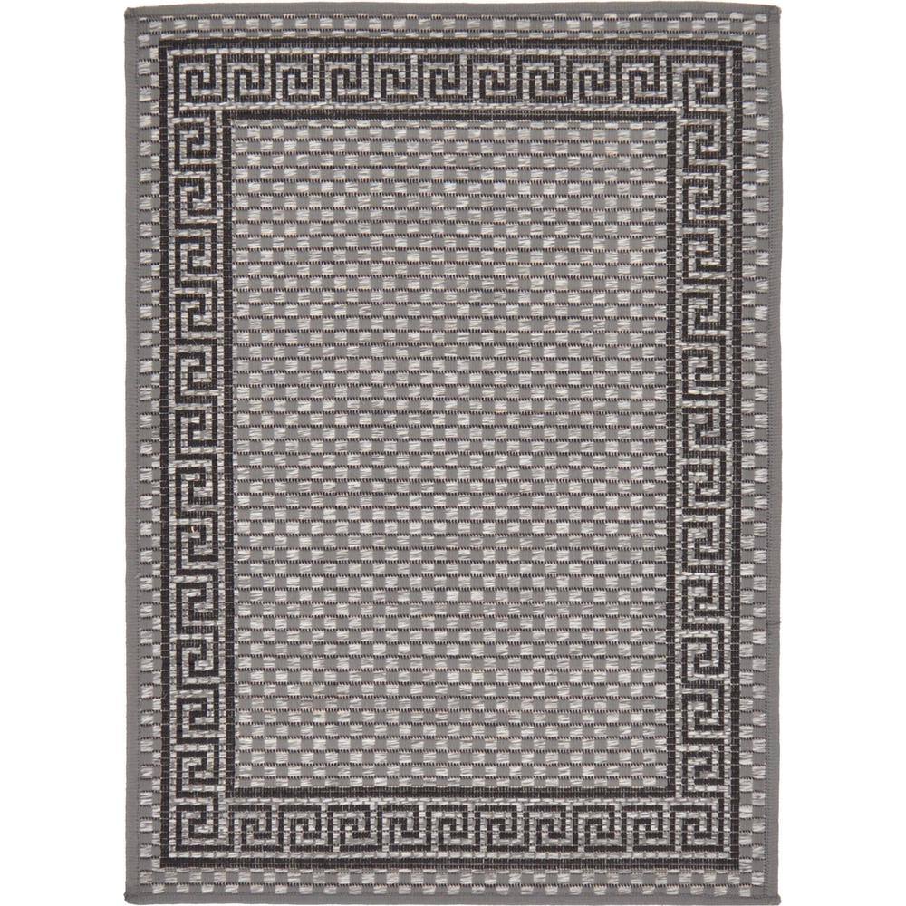 Elysian Gray Synthetic 2'2" x 3' Outdoor Rectangular Rug