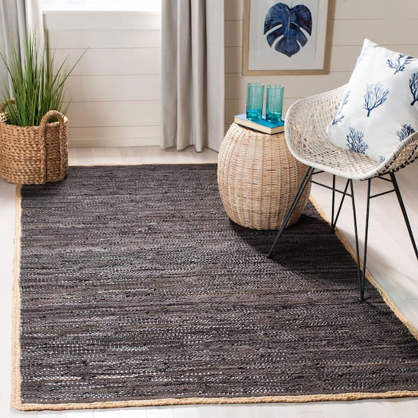 Cape Cod Chocolate/Natural 4 ft. x 6 ft. Border Area Rug