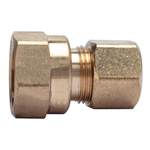 3/8 in. O.D. Comp x 3/8 in. FIP Brass Compression Adapter Fitting (5-Pack)
