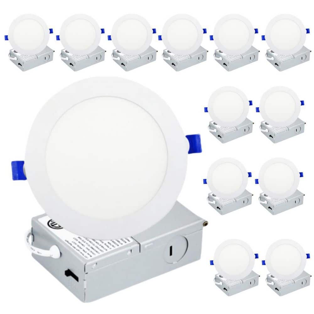 6 in. 100-Watt Equivalent Ultra-Thin Integrated LED Recessed Ceiling Light, 5CCT Selectable Dimmable 1050 Lumens 12-Pack price history on PriceWatchPro