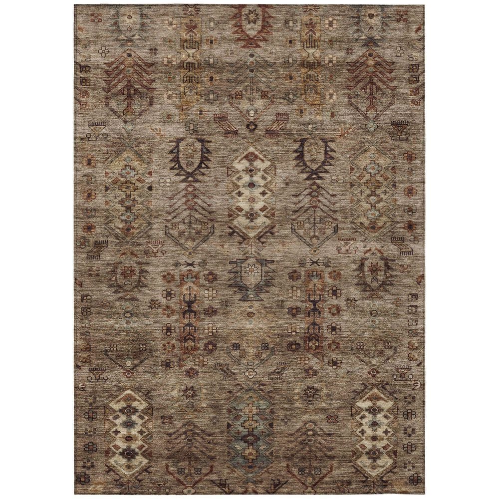 Chantille Machine Washable Indoor/Outdoor Abstract ACN2047 Brown 3 ft. x 5 ft. Area Rug price history on PriceWatchPro
