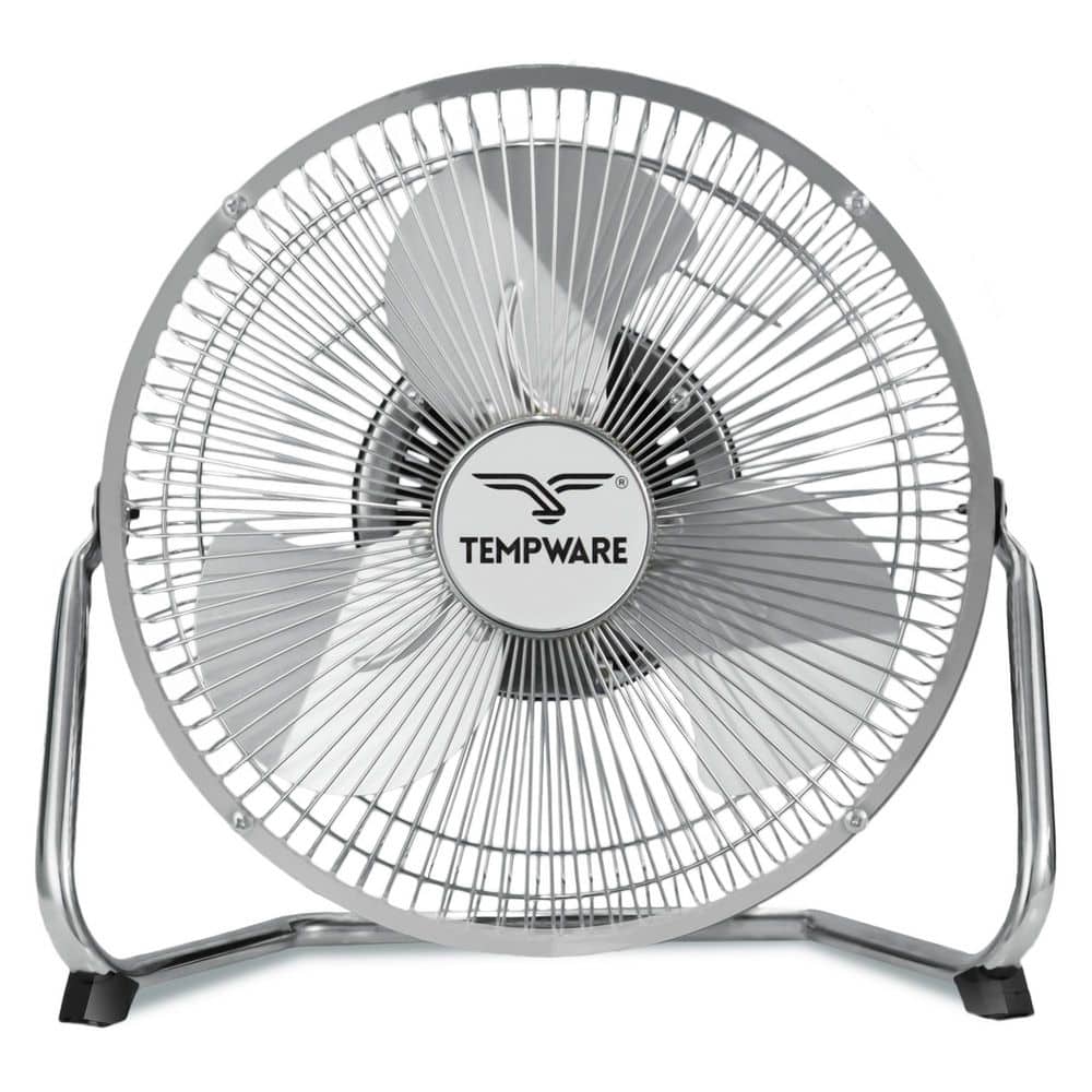 Floor Fan 9 Inch, 3-Speed All Metal Fan with Adjustable Tilt, Portable Small Cradle Floor Fan, Silvery price history on PriceWatchPro