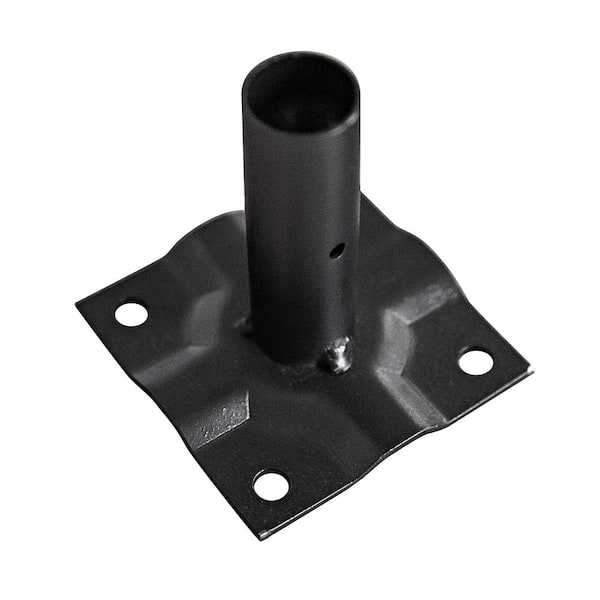 NUVO IRON Quick Fence Series 3 in. x 3 in. Metal Surface Fence Mount Plate