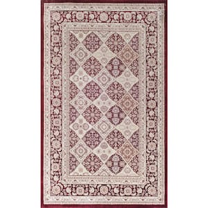 Century Panel Red 2'0"x4'0" Vintage Red Area Rug