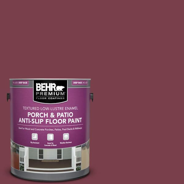 BEHR PREMIUM 1 gal. #S-H-110 Wine Tasting Textured Low-Lustre Enamel Interior/Exterior Porch and Patio Anti-Slip Floor Paint
