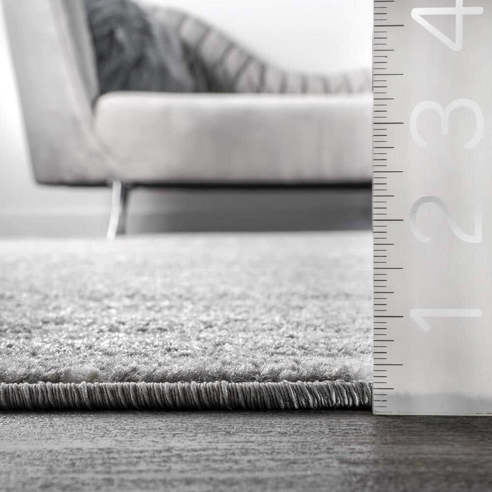 Dark Gray Moroccan Trellis Reversible Area Rug, 8' x 11'