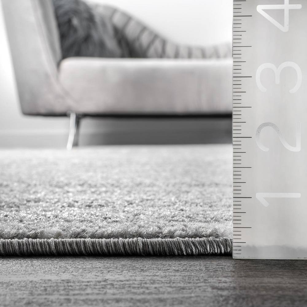 Handmade Easy Care 5' Round Dark Grey Geometric Rug