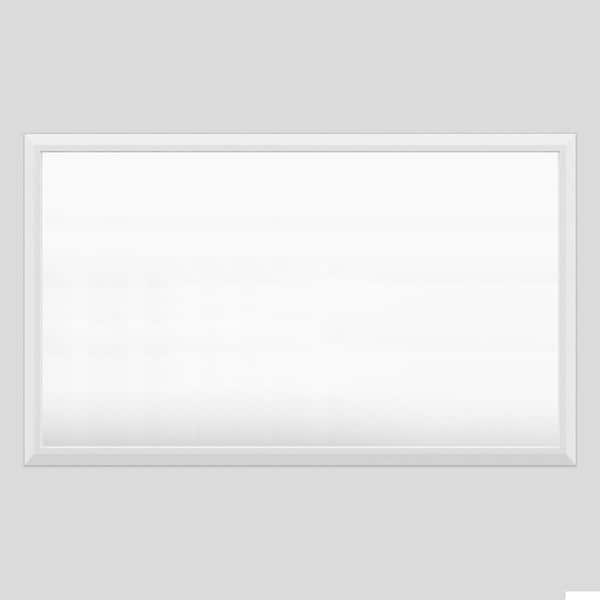 Apmir 60 in. W x 36 in. H Rectangular Aluminum Alloy Framed and Tempered Glass Wall Bathroom Vanity Mirror in Matte White