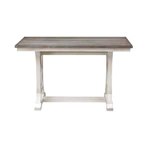 60 in. Cream Bar Harbor II Counter Height 6-Seats Wood Dining Table