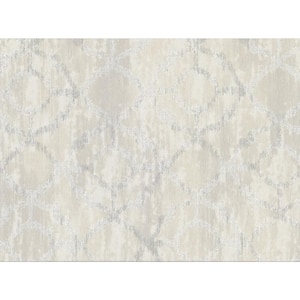 Cameo, Dashwood Neutral Distressed Geometric Paper Non-Pasted Wallpaper Roll (covers 60.3 sq. ft.)