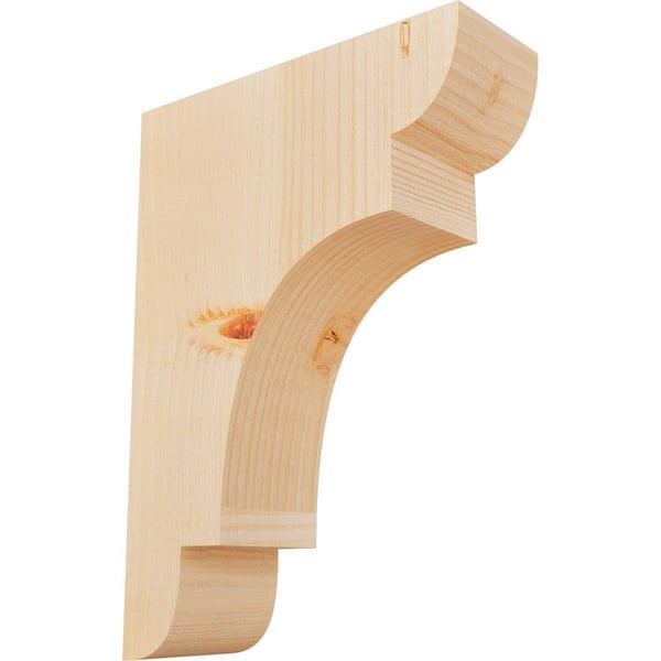 Ekena Millwork 3-1/2 in. x 10 in. x 14 in. Douglas Fir New Brighton Smooth Corbel
