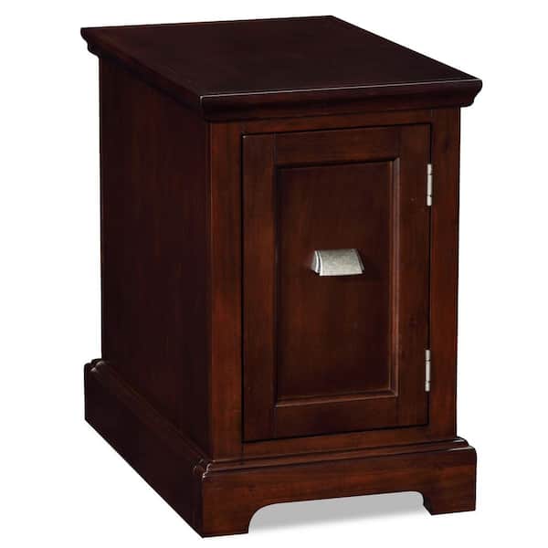 Leick Home 15 in. W Chocolate Cherry End/Side Table/Cabinet/Printer Stand