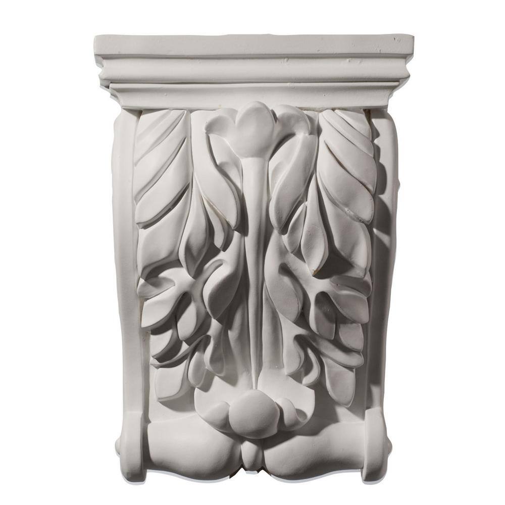 Primed White Urethane Decorative Leaf Corbel
