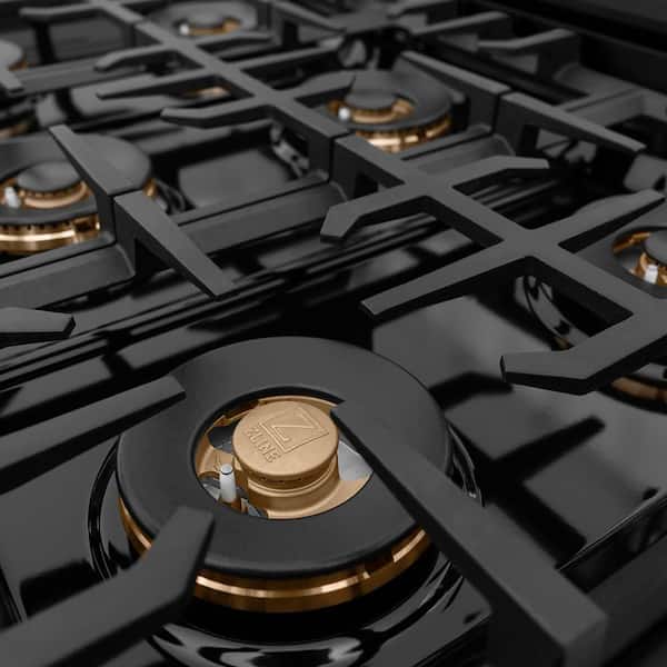 Autograph Edition 48 in. Classic Gas Rangetop with 8-Burner DuoPro Cooktop in Stainless Steel and Matte Black Accents