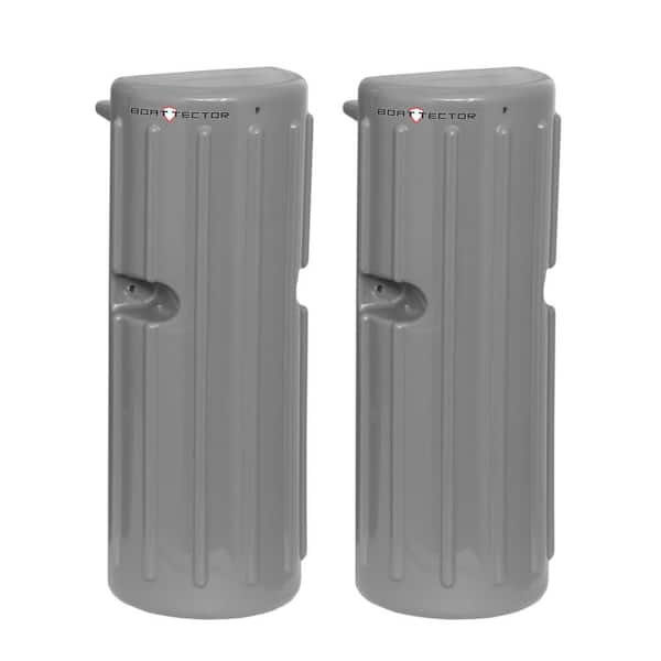 Marine-Grade Vinyl Dock Bumper Fender-Straight, 16 in. x 6 in. x 4 in., Gray (Pair)