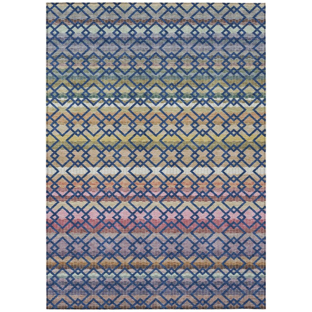Chantille Machine Washable Indoor/Outdoor Abstract ACN2531 Navy 8 ft. x 10 ft. Area Rug price history on PriceWatchPro