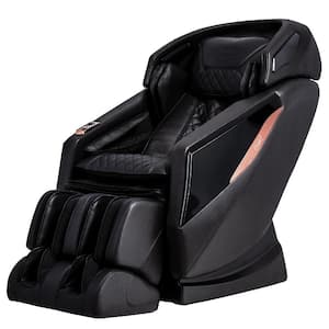 Yamato Series Black Faux Leather Reclining 2D Massage Chair with Heated Seat and Bluetooth Speakers