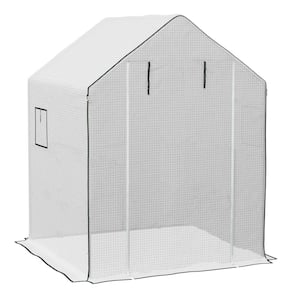 Walk-in Greenhouse Replacement Cover for 01-0472 w/Roll-up Door and Mesh Windows