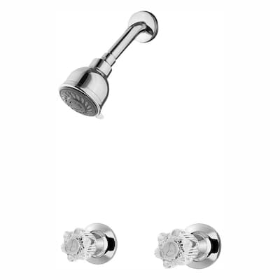 Bedford 2-Handle 3-Spray Round Shower Faucet in Polished Chrome (Valve Included)