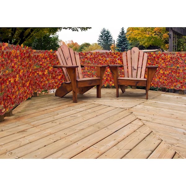 NATURAE DECOR 40 Green Artificial Autumn Maple Leaf Privacy