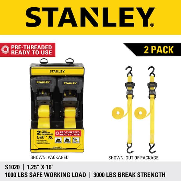 Stanley 1.25 in. x 16 ft. / 3000 lbs. Break Strength Ratchet  display picture 3