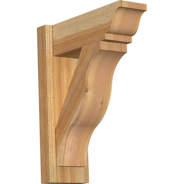 Ekena Millwork 6 in. x 20 in. x 16 in. Western Red Cedar Fuston Traditional Rough Sawn Outlooker