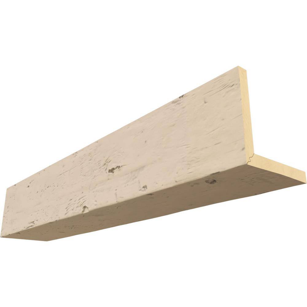 Ekena Millwork Endurathane 4 in. H x 8 in. W x 8 ft. L Knotty Pine ...