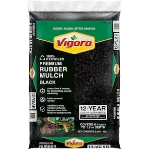 0.8 cu. ft. Black Bagged Recycled Rubber Mulch