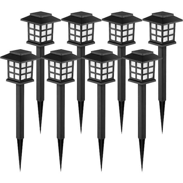 Cubilan 8-Pack LED Solar Pathway Lights, Outdoor Waterproof Landscape Lights, 10H Runtime for Garden, Patio, Yard, Driveway