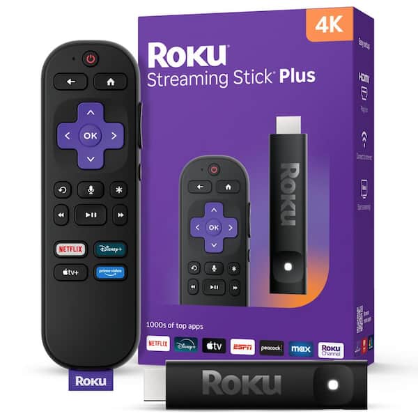Roku Streaming Stick Plus 2025-4K and HDR Roku Streaming Device for TV with Voice Remote