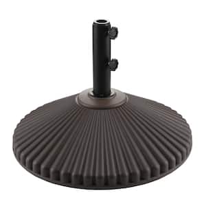 9 lbs. Patio Umbrella Base Stand with 2 Handle Knob in Brown
