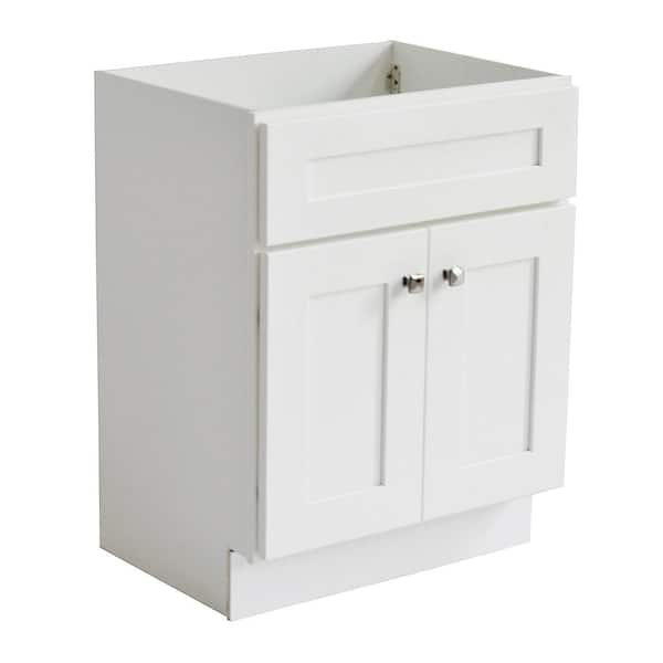 Design House Brookings 24 in. W x 21 in. D 2-Door Shaker Style Bath Vanity Cabinet Only in White (Ready to Assemble)