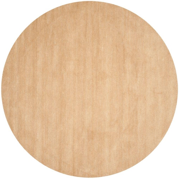 SAFAVIEH Himalaya Beige 6 ft. x 6 ft. Round Solid Area Rug